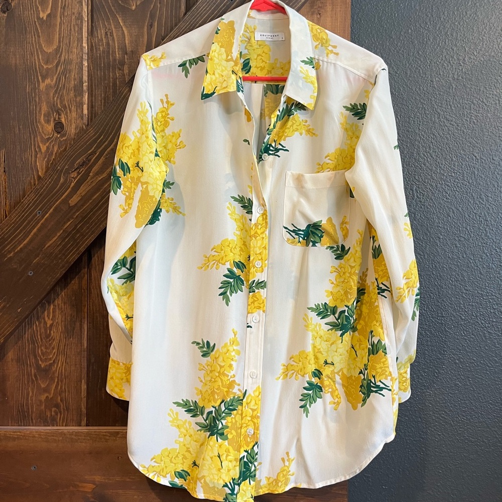 Equipment Silk Floral Blouse